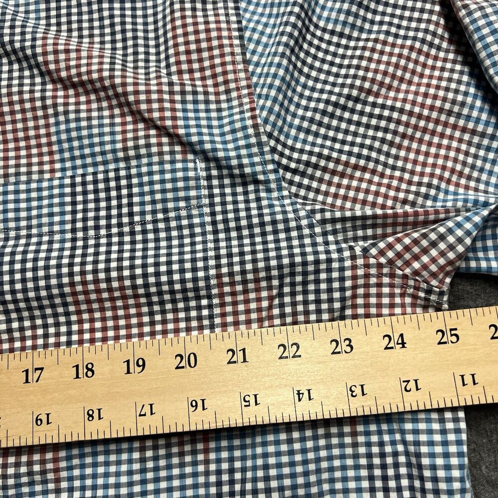 Tommy Bahama Button-Up Long Sleeve Shirt Men's XL Blue & Red Check Pima Cotton - Picture 7 of 8